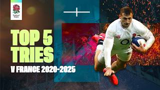 Top 5 Tries v France from the 2020s | Guinness Mens Six Nations