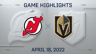 NHL Highlights | Devils vs. Golden Knights - Apr 19, 2022