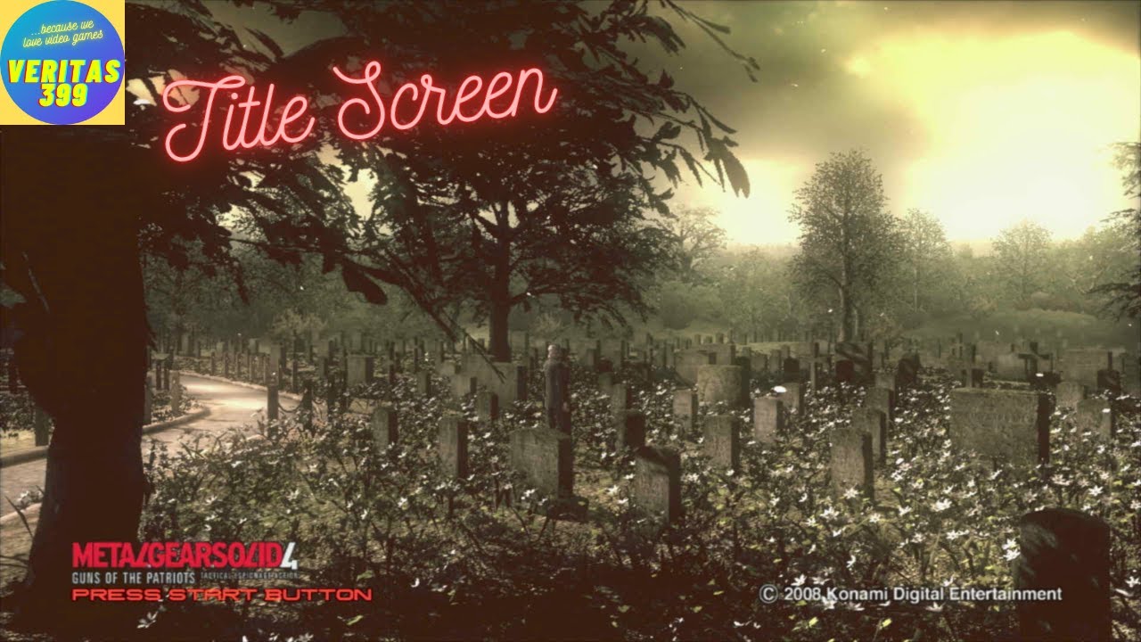 Metal Gear Solid 4 Title Screen 4k Youtube
