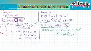 Persamaan Trigonometri Sederhana. part 1.