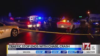 2 nabbed after Benson chase ends in crash