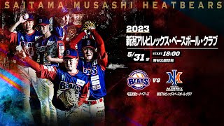 BCリーグ公式戦 5月31日 埼玉武蔵ヒートベアーズ VS 新潟アルビレックス・ベースボール・クラブ