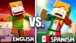 🎵 ENGLISH vs. SPANISH "Angry Alex"  (Minecraft Animation Music Video)