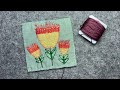 How To Make Slow Stitched Art Flowers & Butterflies #stitching #embroidery #slowstitching