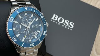 Hugo Boss Admiral Chronograph Stainless Steel Men’s Watch 1513907 (Unboxing) @UnboxWatches