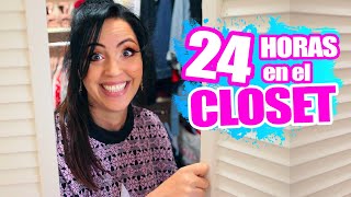 24 Horas en el Closet 😅 RETO Paso 1 Dia Entero Encerrada en un Closet 🔥 Sandra C