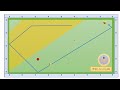 당구노트 제26편 당구3쿠션 앞돌리기 절반두께로 3쿠션 구하기
