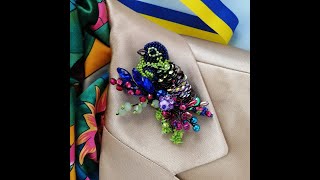 Multicolor bird brooch pin. Різнокольорова брошка птах ручної роботи 🇺🇦🇺🇦🇺🇦❤️❤️❤️🇺🇦🇺🇦🇺🇦