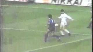 Cantona playing for Leeds United