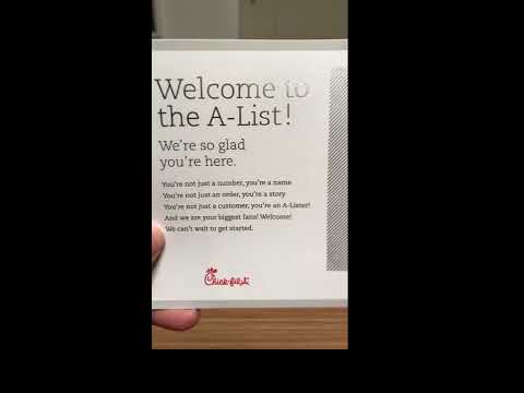 Chick-fil-a A-List Platinum Card Unboxing Chick-fil-a A-List Platinum Card Unboxing