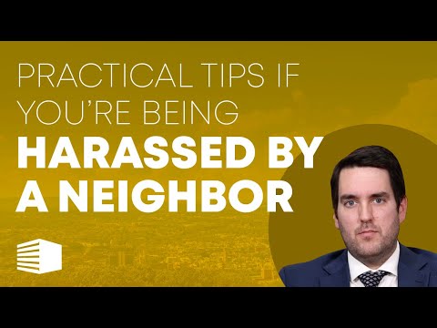 What do you do if you feel threatened by a neighbor?