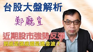 近期股市強勢反彈到底是落底還是逃命波⁉️【20200329】鄭廳宜台股大盤分析📈