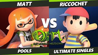 DAT MM 342 - Matt (Inkling, Cloud) Vs. Ricochet (Ness, Joker) Smash Ultimate - SSBU