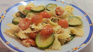 🍝🍅🥒RICETTA PASTA con TONNO, ZUCCHINE e POMODORINI: semplice e deliziosa! #ricette #cucina #pasta