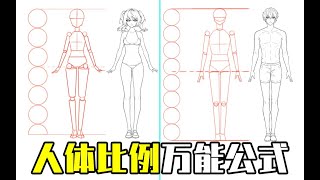 四肢画多长？躯干如何把握？男女生人体比例万能公式！