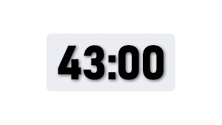 43 Minute Timer - Minimal Countdown Timer [Light Theme]