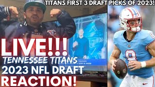 My LIVE 2023 NFL Draft REACTIONS to TITANS Drafting Peter Skoronski, Will Levis, and Tyjae Spears!
