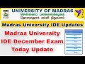 Madras University IDE December 2023 Revaluation Results Published 👍