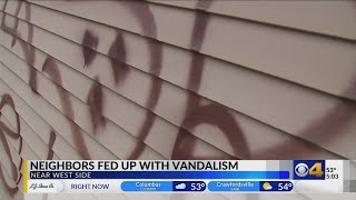 Haughville leaders fed up with a surge of graffiti in the near west side neighborhood