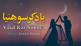 Poetry Yaad Kar Sohnya by Saeed Aslam | Punjabi Shayari | Poetry status | Poetry status