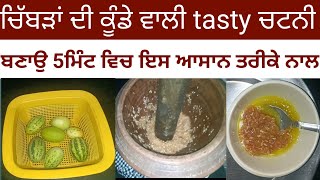 ਚਿੱਬੜਾਂ ਦੀ tasty ਚਟਨੀ ਬਣਾਓ ਇਸ ਤਰ੍ਹਾਂ,chibda di chutney,chatni recipe, tasty chatni#viralvideo #food