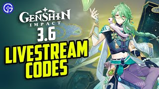 All Genshin Impact 3.6 Livestream Redeem Codes (March 31, 2023) - CLAIM NOW!