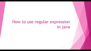 How to use Regular expression in java | #seleniumautomation