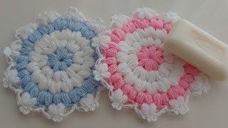 How to crochet face scrubbies / Easy crochet shower, bath pouf / easy crochet washcloth