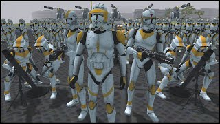 Realistic Clone Wars FORTRESS SIEGE   Men of War Star Wars Mod Battle Simulator