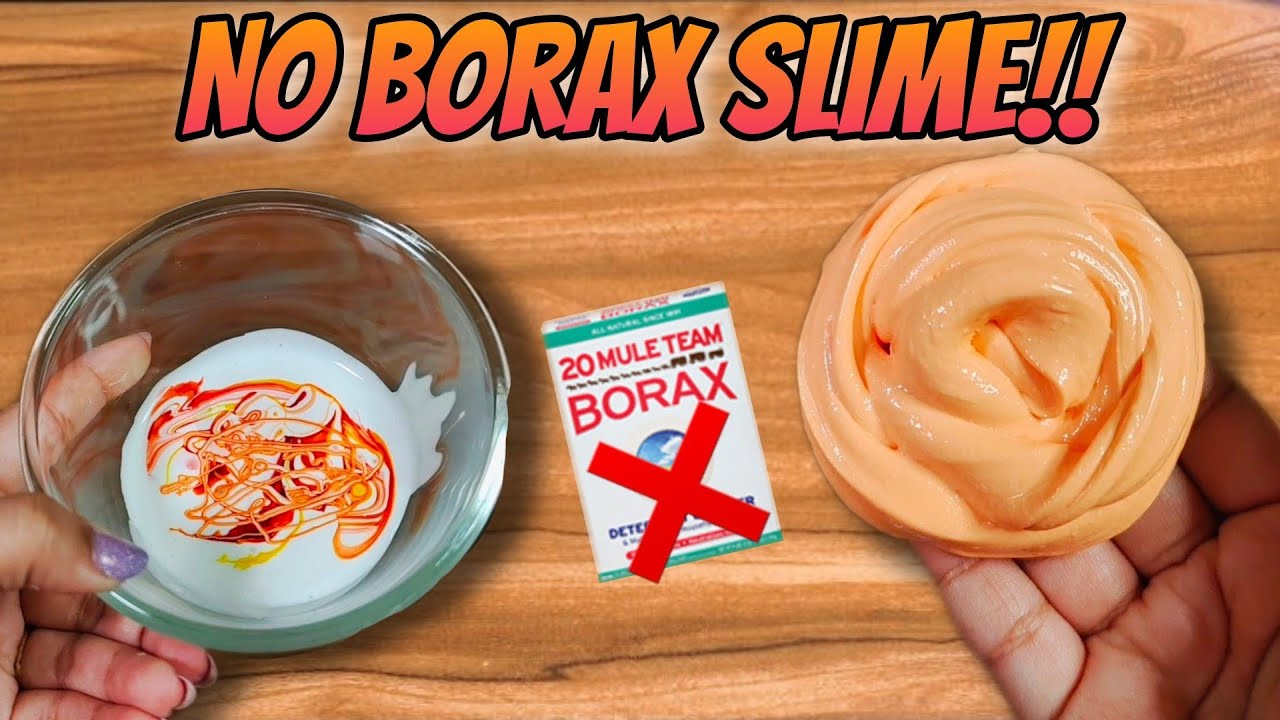 No Borax Slime ! How To Make PERFECT Slime At Home!👀 Two Ingredient ...