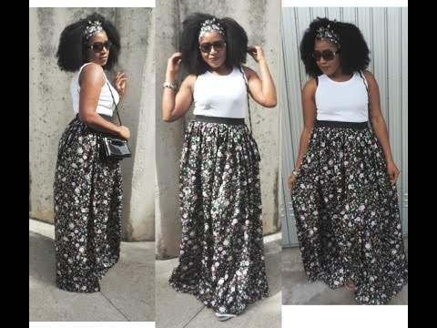 DIY MAXI SKIRT WITH ELASTIC WASTBAND || SEWING MADE SIMPLE DIY MAXI SKIRT WITH ELASTIC WASTBAND || SEWING MADE SIMPLE