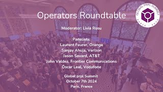 Global prpl Summit 2024 - Operator Roundtable