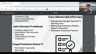 Pengauditan 1 - Dampak Teknologi Informasi Terhadap Proses Audit