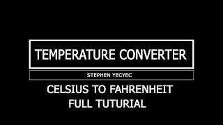 Temperature Converter Tutorial | Java Tutorial