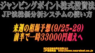 来週の相場予想（9月25日から29日）　2023/09/23