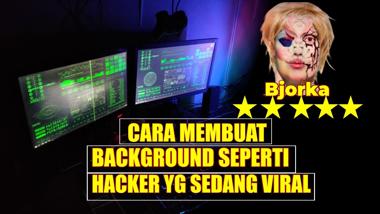 CARA MEMBUAT BACKGROUND HACKER DI PC DAN LAPTOP - YouTube