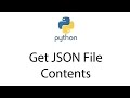 Get JSON File Contents with Python
