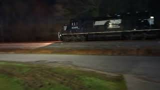 NS LOCAL P-78 HAS 2 EMD SD40-2'S 3305. 1650 ARE SPARTANBURG BOUND. AT EDWARDS RD. BEFORE DAYBREAK!