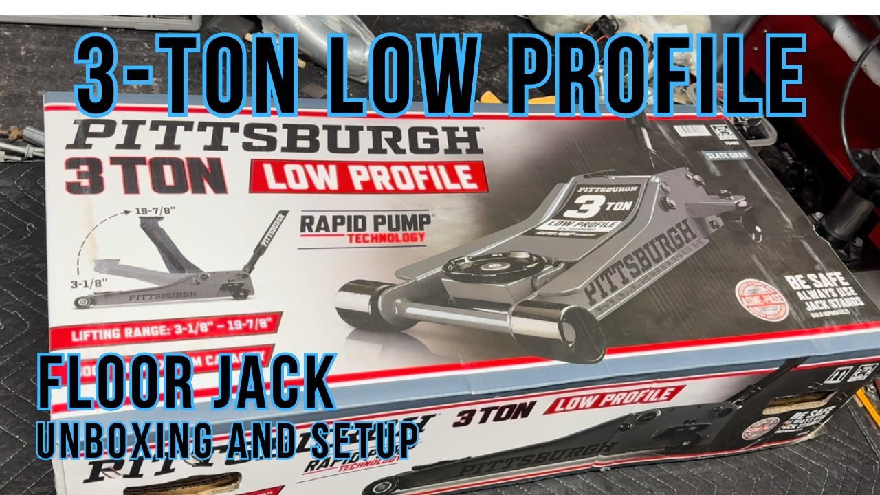 Pittsburgh 3 Ton Low Profile Floor Jack Unboxing And Setup Youtube