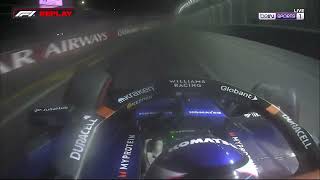 Franco Colapinto onboard crash Las Vegas GP 2024 Q2