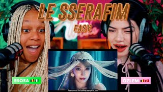 LE SSERAFIM (르세라핌) 'EASY' OFFICIAL MV and 'EASY' l Original Stage reaction