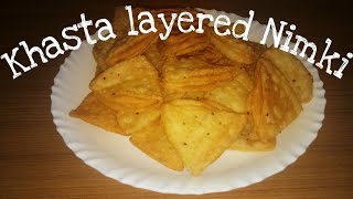 Khasta layered Nimki recipe। गरमा गरम चाय के साथ बनाए खास्ता परतदार निमकी।ନିମିକି ବନେଇବାର ବିଧି ।