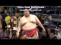 Rigorous Kommentary on top Sumo Divisions and future Japanese and Mongolian comedy legends fight win