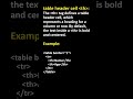 HTML Tables Made Easy
