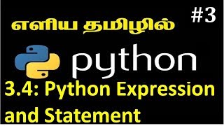 Section 3.4 : Python Expression and statement