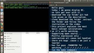 bc code in c language.[linux].