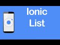 Ionic [CSS Components] - List