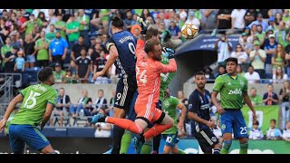 GOAL: Zlatan Ibrahimovic's clinical header helps LA Galaxy pull one back against Seattle Sounders