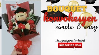 BUNGA KONVOKESYEN..jom buat sendiri.🎓 Bouquet Konvo