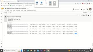 Python code for weighted average ensemble